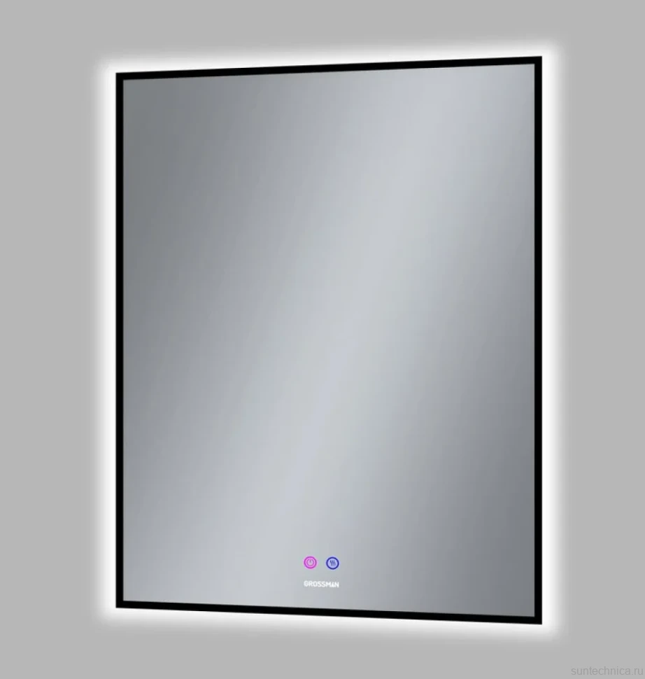 Зеркало Grossman Pragma-норма Black 70 с подсветкой, с антизапотевателем