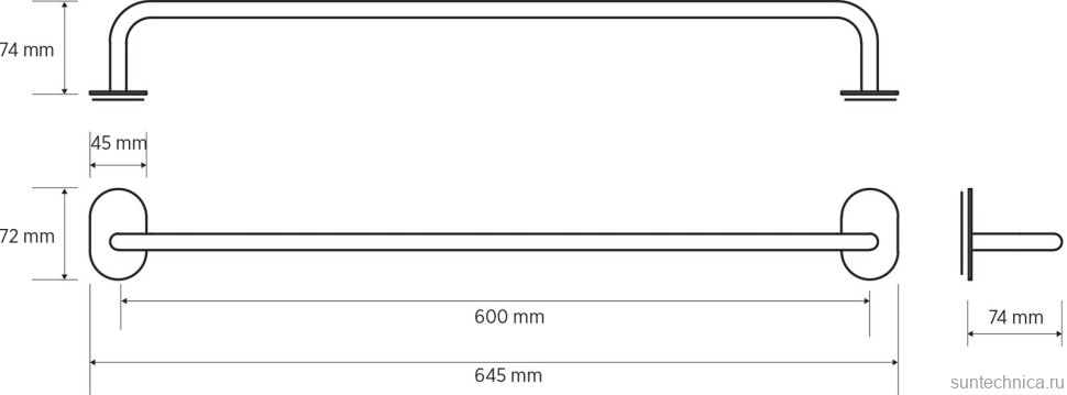 Полотенцедержатель Bemeta Easy 163104245 сталь