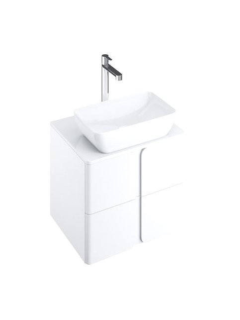 Тумба с раковиной Ravak Balance SD 60 глянцевая белая, белая, раковина Uni Slim 50