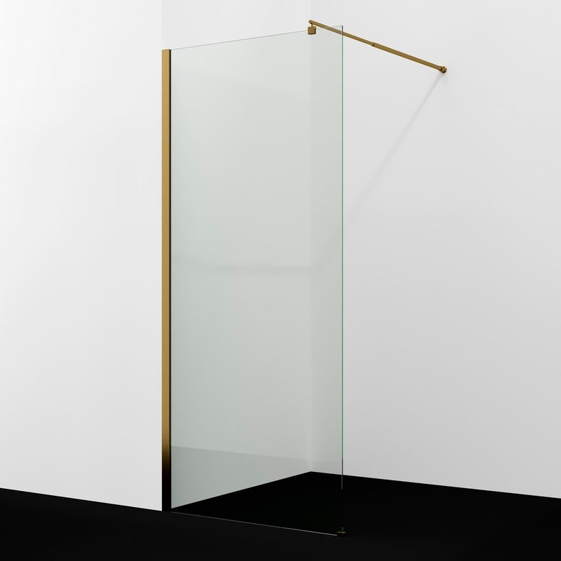 Душевая перегородка Wasserkraft Rur 30W 110 см, профиль матовое золото, стекло прозрачное