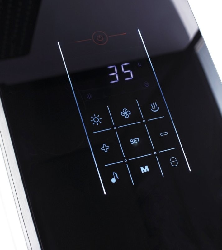 Душевая кабина Orans SR-89102LS черная, с хамамом и сиденьем