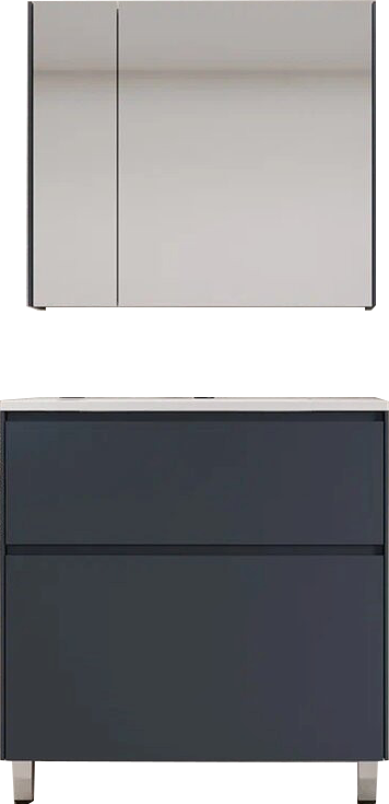 Мебель для ванной комнаты Style Line Лима Plus 90 напольная, эмаль, графит