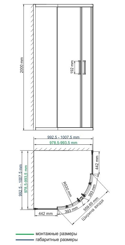 Душевой уголок Wasserkraft Tauber 64S23 100х100 см, профиль никель, стекло прозрачное
