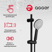 Душевая стойка Agger Breeze A0293544 черная
