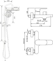 Душевая стойка Agger Breeze A0293544 черная