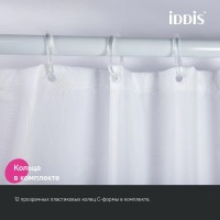 Штора для ванной IDDIS Base BD01P18i11 180х200, белая