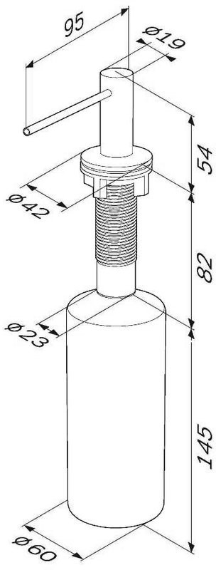 Дозатор для кухонной мойки AM.PM Gem A9037211 сатин