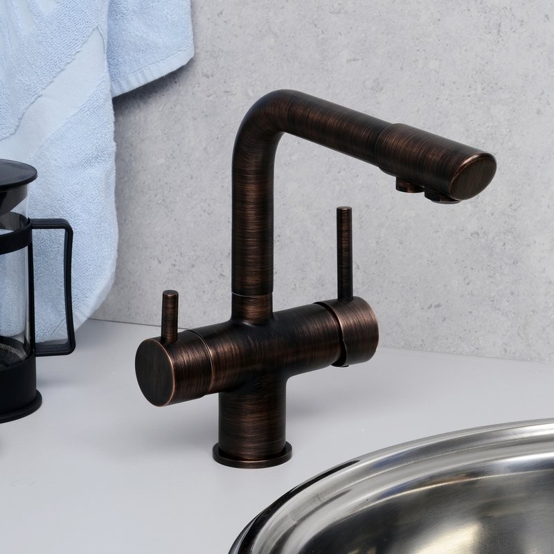 Смеситель для кухни Wasserkraft A8047 темная бронза