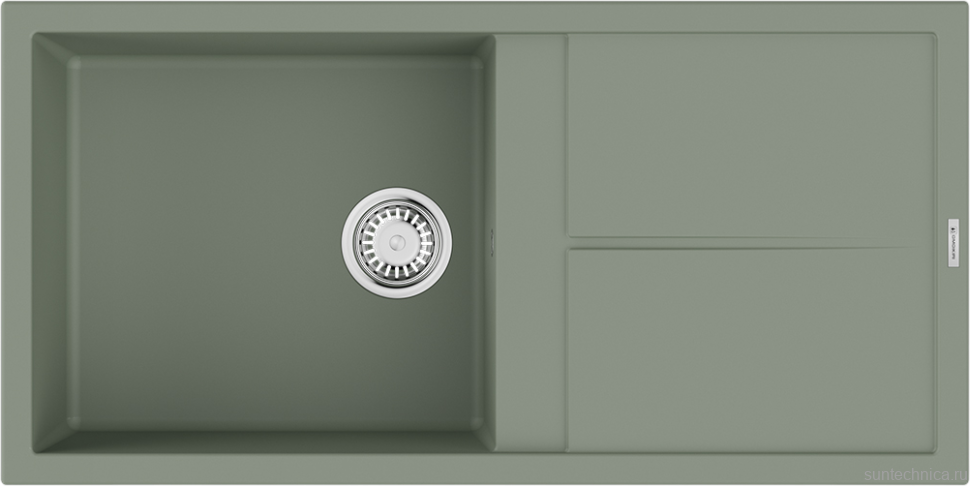 Комплект Мойка Omoikiri Sumi 100A-WG wind green + Измельчитель Nagare slim 1250