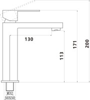 Смеситель для раковины Savol S-SUS1003H черный матовый