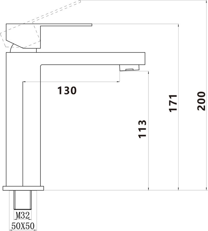 Смеситель для раковины Savol S-SUS1003H черный матовый