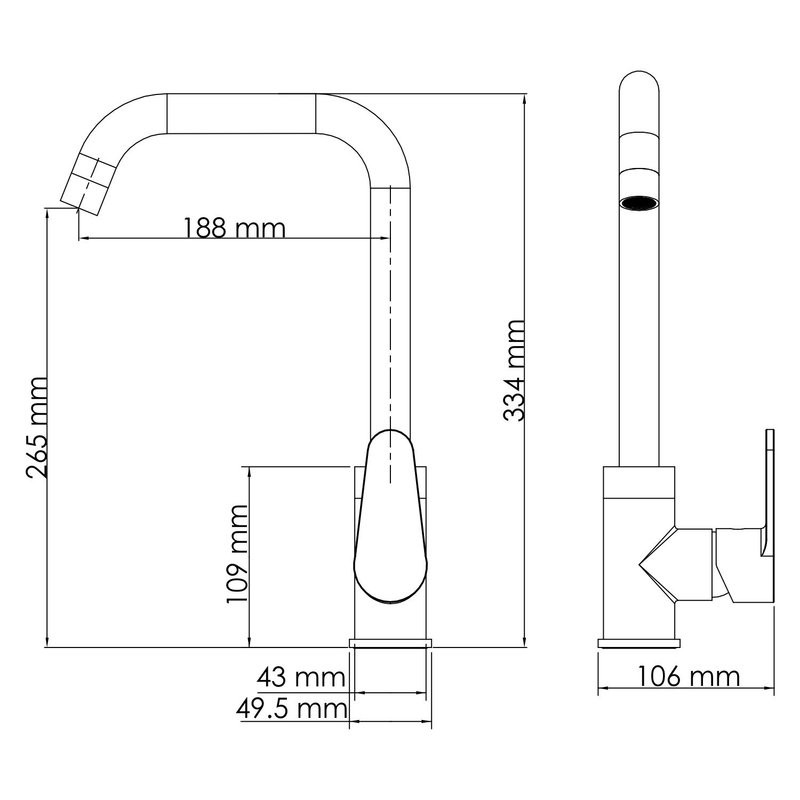 Смеситель для кухни Wasserkraft Alz 28807
