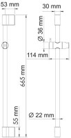 Душевая штанга Wasserkraft Mindel A154