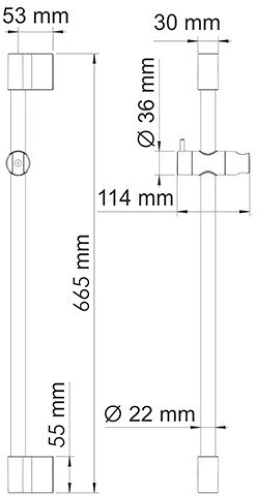 Душевая штанга Wasserkraft Mindel A154
