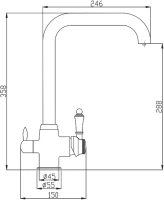 Смеситель для кухни Steel Hammer SH 725 SATIN Смеситель для кухни Steel Hammer SH 725 SATIN