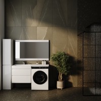 Тумба с раковиной Style Line Даллас 130 Люкс Plus подвесная L