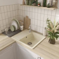 Мойка кухонная Domaci Палермо PR-575-002 бежевая Мойка кухонная Domaci Палермо PR-575-002 бежевая