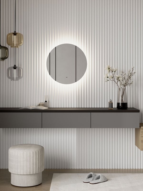 Зеркало круглое CONTINENT Led Ajour 55 см, сенсорное, с нейтральной подсветкой