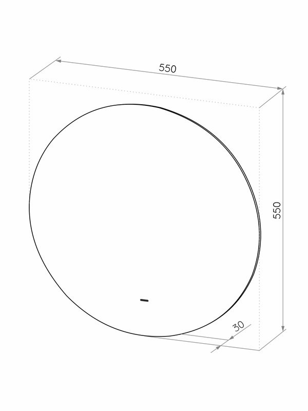 Зеркало круглое CONTINENT Led Ajour 55 см, сенсорное, с нейтральной подсветкой