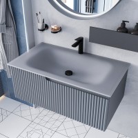 Смеситель для раковины STWORKI Вирклунд S05010BK матовый черный