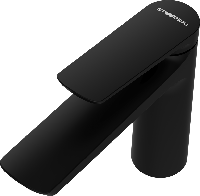 Смеситель для раковины STWORKI Вирклунд S05010BK матовый черный