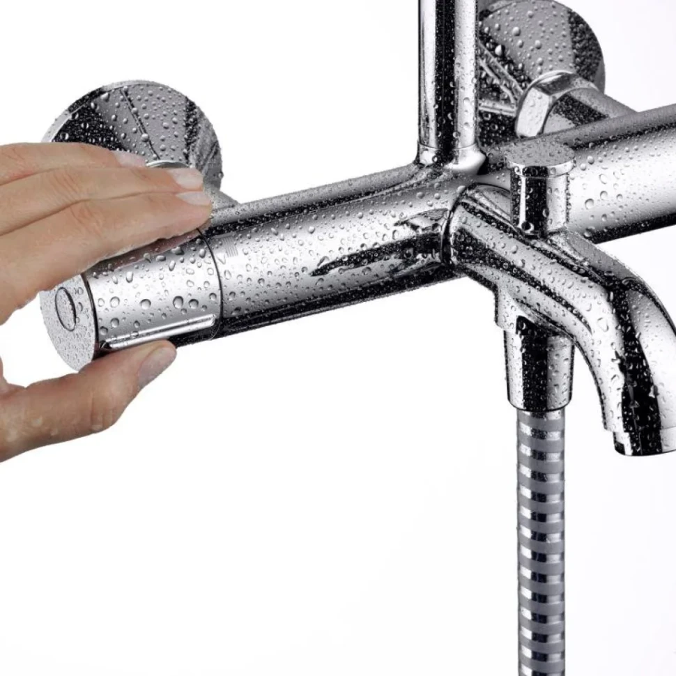 Душевая стойка Hansgrohe Vernis Blend 26274000 Showerpipe 200 1jet с термостатом, хром