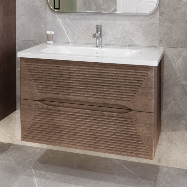 Тумба с раковиной Caprigo Modo Terza 80 подвесная, скайрос