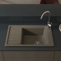 Мойка кухонная Domaci Римини DG U-435 бежевая Мойка кухонная Domaci Римини DG U-435 бежевая