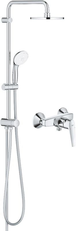 Душевая стойка Grohe BauFlow 27389002 + Смеситель для душа Grohe BauFlow 23632000