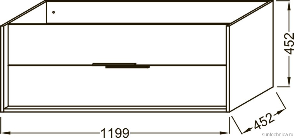 Тумба с раковиной Jacob Delafon Vivienne 120 дуб давос, белая блестящая, раковина черная