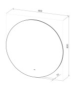 Зеркало круглое CONTINENT Ledh Ajour 80 см, сенсорное, с теплой подсветкой