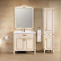 Тумба под умывальник Империя Н 85 Слоновая кость с золотой патиной (37) Тумба под умывальник Империя Н 85 Слоновая кость с золотой патиной (37)