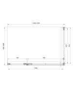 Душевой уголок Veconi Premium Alassio SP G 150х100, профиль брашированное золото, стекло прозрачное