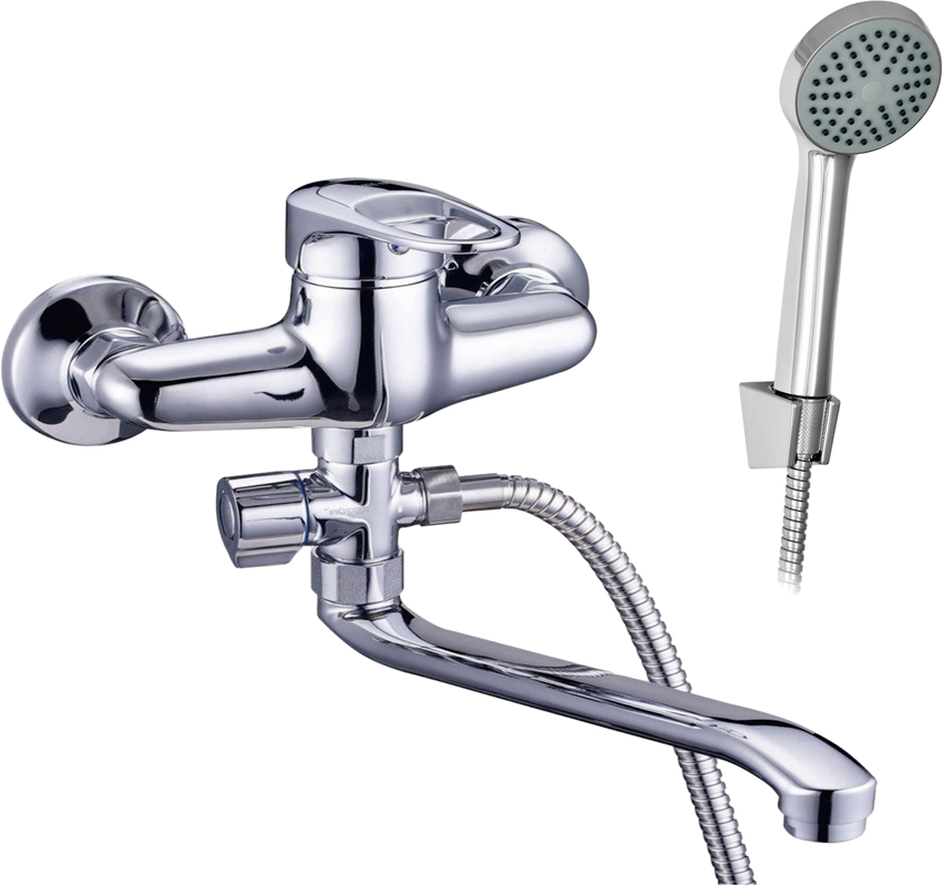 Смеситель с длинным изливом для ванны D-lin 404-6 D140404-6 хром