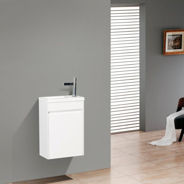 Тумба под раковину BelBagno Pietra Mini 46 L bianco lucido