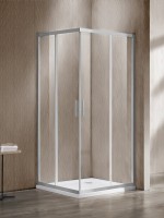 Душевой уголок Vincea Garda VSS-1G8010CLBN 100x80 см, профиль брашированный никель, стекло прозрачное