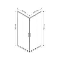 Душевой уголок Vincea Garda VSS-1G8010CLBN 100x80 см, профиль брашированный никель, стекло прозрачное