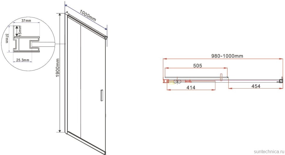 Душевой уголок Vincea Garda VSS-1G8010CLBN 100x80 см, профиль брашированный никель, стекло прозрачное