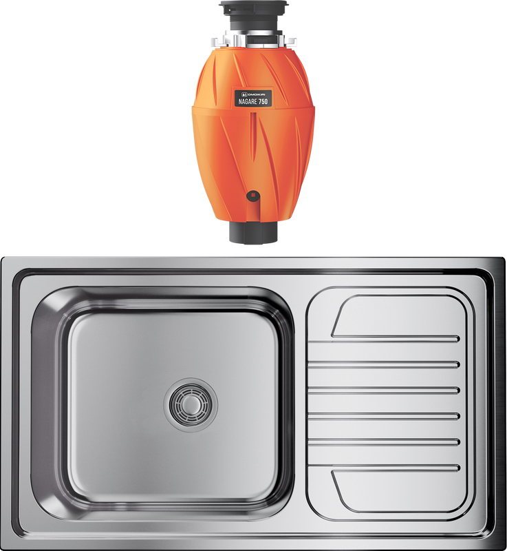 Комплект Мойка Omoikiri Haruna 86 + Измельчитель Nagare 750