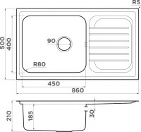 Комплект Мойка Omoikiri Haruna 86 + Измельчитель Nagare 750
