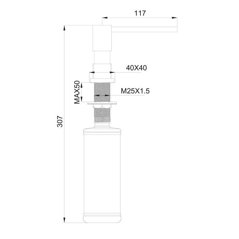 Дозатор Wonzon & Woghand WW-88SD01-MB черный матовый