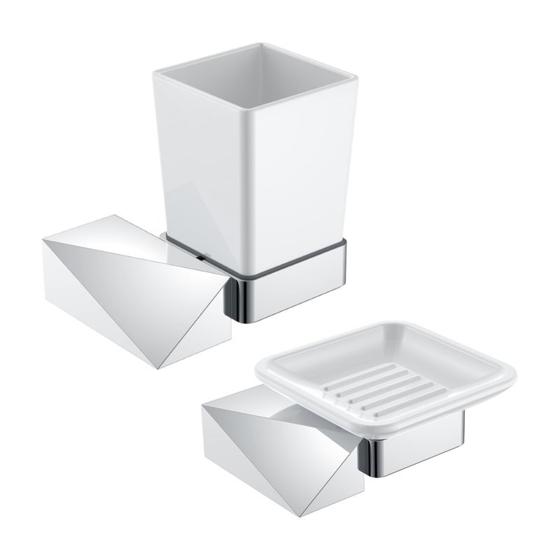 Набор Стакан Boheme New Venturo 10314-CR + Мыльница 10313-CR