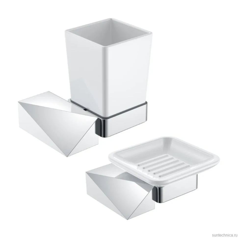 Набор Стакан Boheme New Venturo 10314-CR + Мыльница 10313-CR