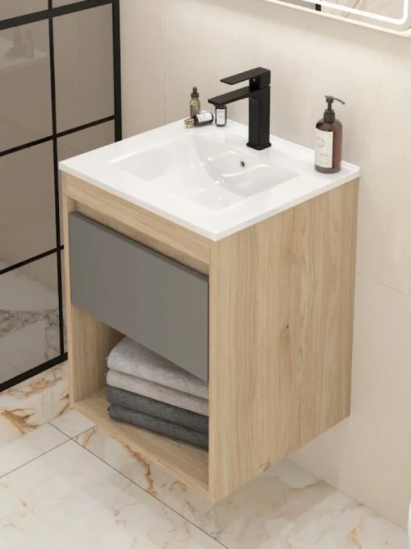 Тумба с раковиной Teymi Vitra 50 дуб, графит