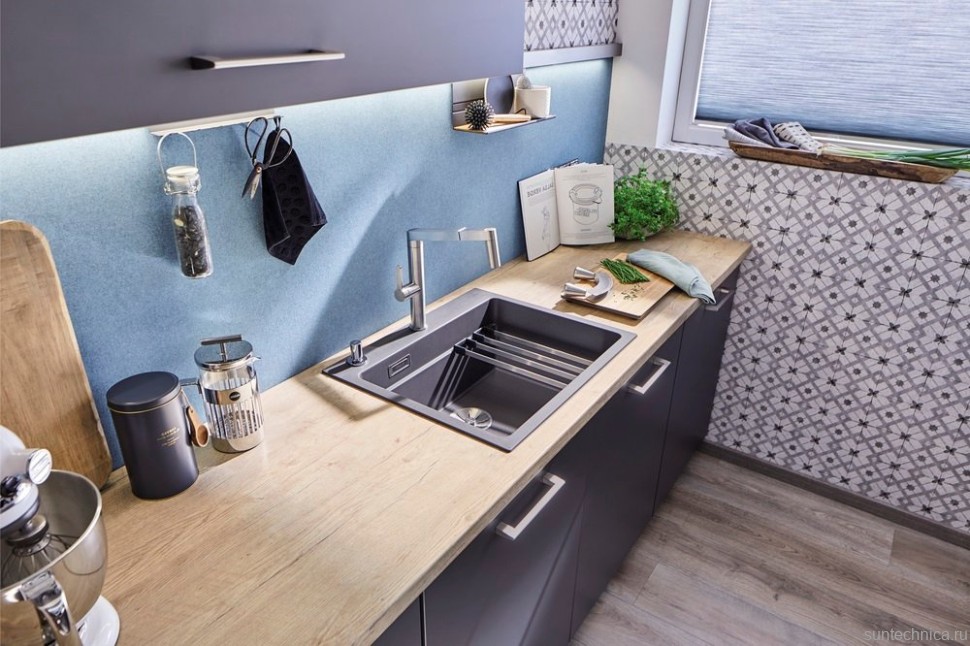 Комплект Мойка Blanco Etagon 6 темная скала + Измельчитель Bort Alligator