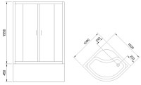 Душевой уголок Royal Bath BK RB 100BK-C