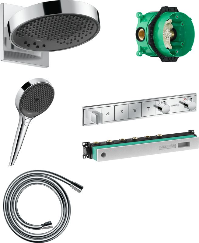 Душевой комплект Hansgrohe Rainfinity 250 (3 jet) 26232000 + 26864000 + 28272000 + 15357000 + 15312180
