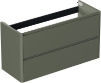 Тумба под раковину без столешницы Allen Brau Gravity 120 2 ящика, матовая олива