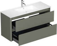 Тумба под раковину без столешницы Allen Brau Gravity 120 2 ящика, матовая олива