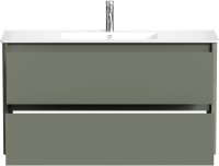 Тумба под раковину без столешницы Allen Brau Gravity 120 2 ящика, матовая олива